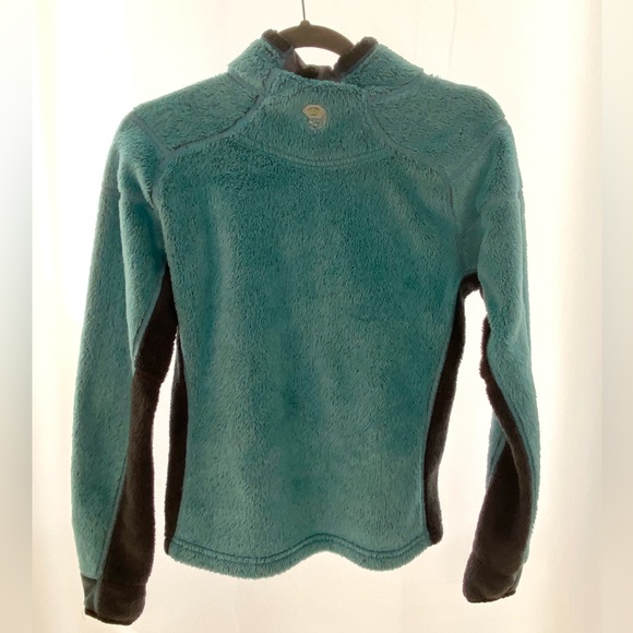 Women’s Small Mountain Hardwear 3/4 zip pullover fleece in Blue/Black - Picture 1 of 5